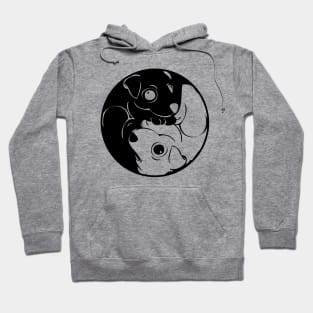 Cute Yin and Yang Dog Hoodie